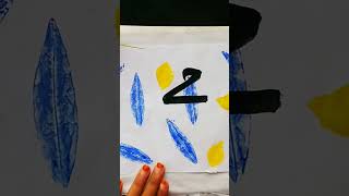 leaf impression painting|tutorial|leaf art|Arabic calligraphy#shorts #viral #calligraphy #painting