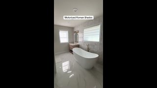 Modern Bathroom Roman Shades