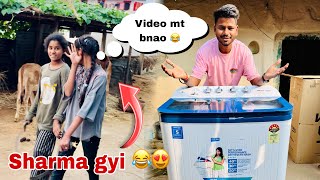 Ladki Sharma gyi 😂😍 || New Washing Machine At Our Home 🏡