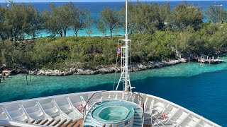 Sailaway - Carnival Venezia from Nassau; Steel Drums play while Carnival Conquest begins her spin