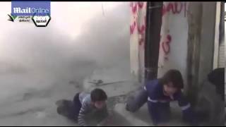 Massive blast strikes near Syrian children