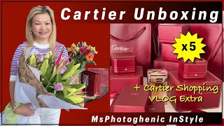 CARTIER  COLLECTION  Unboxing 5 Items!! +Plus Cartier Shopping VLOG Extra!