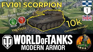 FV101 SCORPION II The new Armadillo? II 10k Combined DMG!  II World of Tanks Modern Armour II WoTC