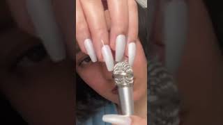 asmr | fake nails scratching on a TINY mic (EXTRA SENSITIVE) #shorts