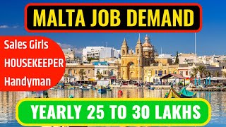 Malta Job Demand 2023 | Jobs in Malta | Monthly Rs. 150,000 Salary