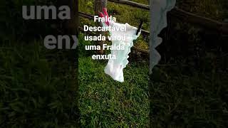 Fralda Descartável usada Transformei em a  uma nova Fralda 🤑😱 #fraldadepanomoderna