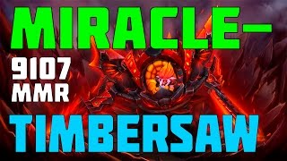 MIRACLE Top EU MMr -  Awesome TIMBERSAW Gameplay - Dota 2