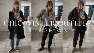 Styling basics: 10 chic winter outfit ideas | Capsule wardrobe lookbook