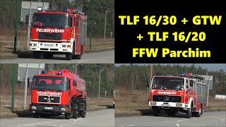 TLF 16/30 + GTW + TLF 16/20 FFW Parchim