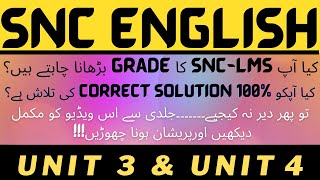 SNC ENGLISH UNIT 3 UNIT 4 | SNC ENGLISH SOLVED LMS ACTIVITIES ARTS GROUP | 100% CORRECT ANSWERS