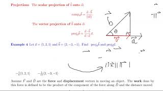 The Dot Product: Projections