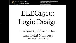 Digital Logic Fundamentals: Hexadecimal and Octal Numbers