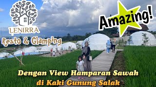 LENIRRA‼️Resto & Glamping Cijeruk Bogor‼️View Dengan Hamparan Sawah di Kaki Gunung Salak⁉️