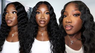 Completely Glueless Wig Install for Beginners | No Spray No Glue | FT. Hermosa hair