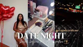 DATE NIGHT GET READY WITH ME | skincare, shower routine, body care, makeup, hair, perfume +