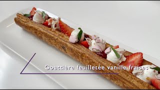 Recette Gouttière feuilletée vanille fraise - Coup de pates