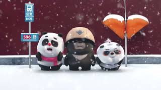 Bamboo Panda's Snowman Adventure! 🐼❄️ | Hilarious Cartoon Short | #Panda #Shorts