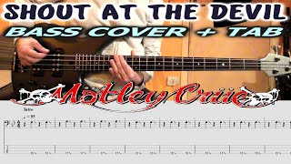 MÖTLEY CRÜE Shout At The Devil BASS TAB COVER LESSON TUTORIAL