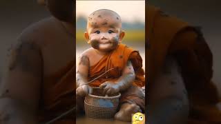 cute monk baby 💐😀🌾😀