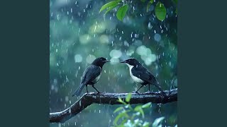 Rain’s Soothing Rhythms with Avian Accents