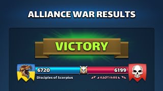 Empires & Puzzles: DOS vs Kaotikos - Alliance War - Arrows