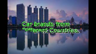 Different car brands from different countries