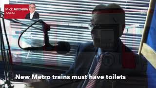 Toilets on Metro trains