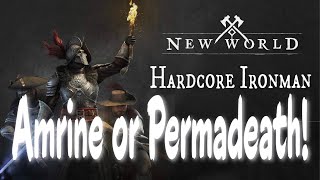 Amrine or delete my character - New World Hardcore Ironman EP 2 | Sword & Shield Tank