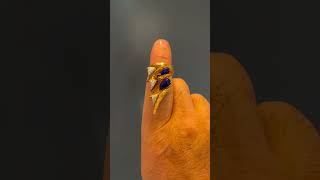 Gold Lapis Diamond Modernist Ring – Bold Elegance and Unique Flair