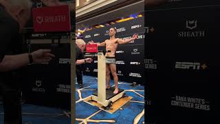 INTENSE weigh-in for Aaron Tau. He will have Dan Hooker in his corner when he competes on #DWCS