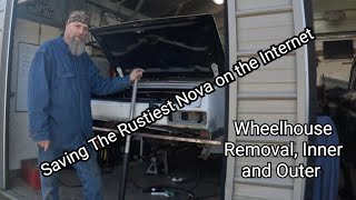 1970 Nova Inner and Outer Wheel House Removal, Driverside