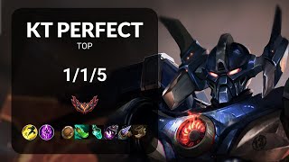 KT PerfecT Aatrox vs K'Sante TOP - KR GRANDMASTER Patch 14.22