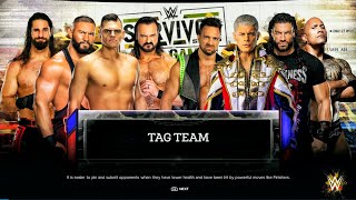 Team Raw Vs Team SmackDown - Survivor Series Tag Team Elimination Match | WWE 2k24