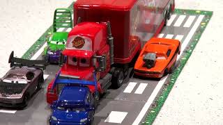 Pixar Cars Stranded in Radiator Springs with Mack and Lightning McQueen