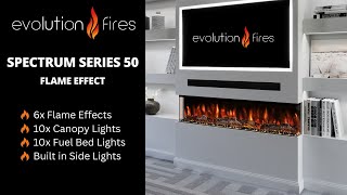 Evolution Fires Spectrum Series 50 Inch Electric Fireplace Flame Effect.