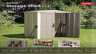 Keter Factor 6x3 Outdoor Storage Shed Kit-Perfect to Store Patio Furniture, Garden Tools, Bike Acce