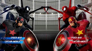 Captain America Spiderman (Black) vs. Captain America Spiderman (Red) | Marvel vs Capcom Infinite