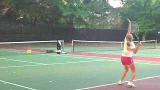 Lia Carlson playing tennis (2)