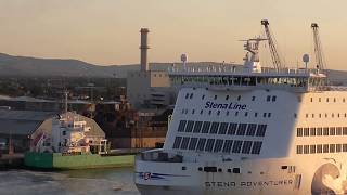 Close Up of the StenaLine Ferry Leaving Dublin 17.7.17.