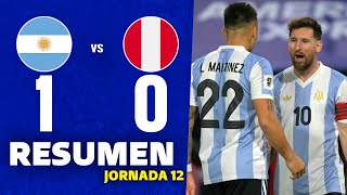 GOLAZO MUNDIAL DE LAUTARO y ASISTENCIA DE MESSI PARA EL TRIUNFO DE ARGENTINA SOBRE PERU 1-0