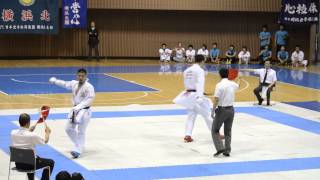 16th JKS all-japan senior male kumite finale Hideyoshi Kagawa vs Daisuke  Watanabe