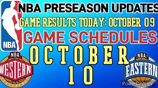 OCTOBER 09, 2024 | NBA Preseason Game Results Today  #nba #preseason #games  #results #schedule