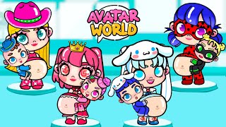 Lady Bug, Barbie, Cinnamoroll and Candy Princess are PREGNANT! 🤰👶 Avatar World | Toca Life World