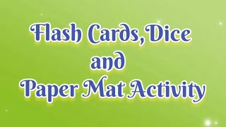 Flash Card, Dice & Paper Mat Activity || Activity For Kids || Kidos Edu Point