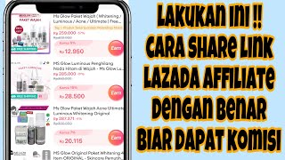 CARA SHARE LINK LAZADA AFFILIATE COCOK UNTUK PEMULA BIAR DAPAT KOMISI