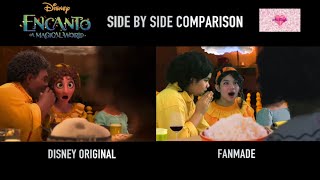 Encanto Dinner Scene Side by side Comparison | Disney Encanto VS Fanmade | Encanto In Real Life