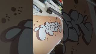 🍗🤩 GRAFFITI TROWUP 😎💪  #теггинг #graffitiart #nloek #art #graff #Граффити #Скетч #Рисунки #tagging