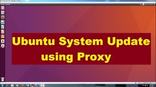 Proxy Configuration in Ubuntu for System Update