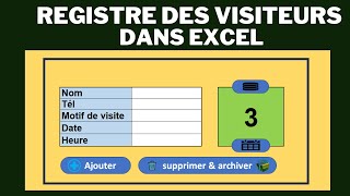 registre des visiteurs dans excel | contrôle des entrées et sorties des visiteurs