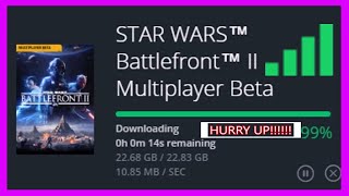 WHO LOVED THAT FEELING WHEN THE BATTLEFRONT 2 BETA FINISHED INSTALLING?!